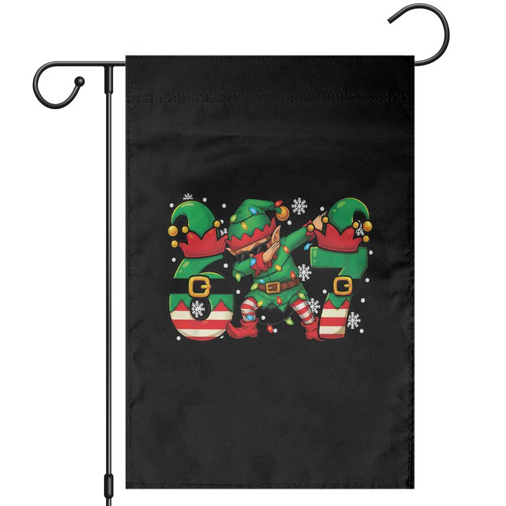 Funny Elf Dab Six Seven Meme Garden Flag Christmas Trending 67 Gift - Wonder Print Shop