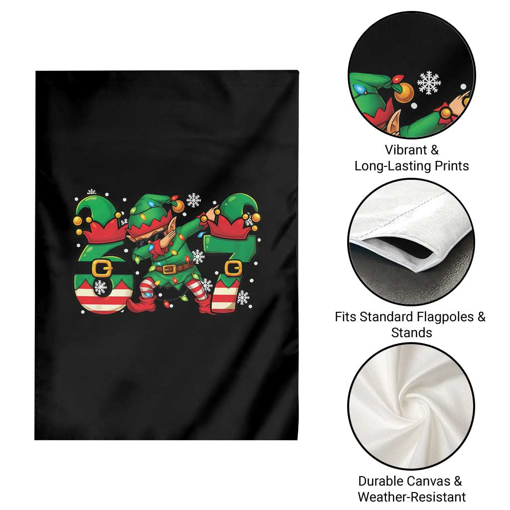 Funny Elf Dab Six Seven Meme Garden Flag Christmas Trending 67 Gift - Wonder Print Shop