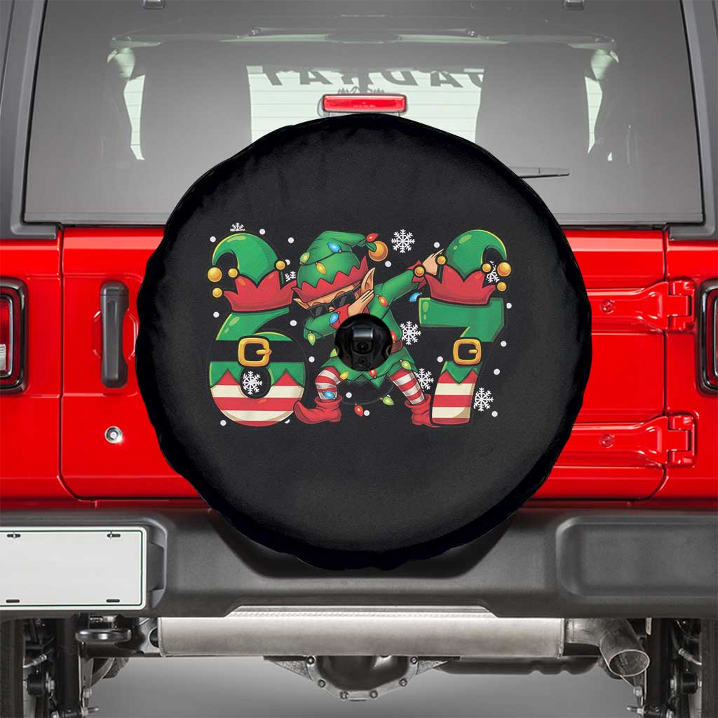 Funny Elf Dab Six Seven Meme Spare Tire Cover Christmas Trending 67 Gift - Wonder Print Shop