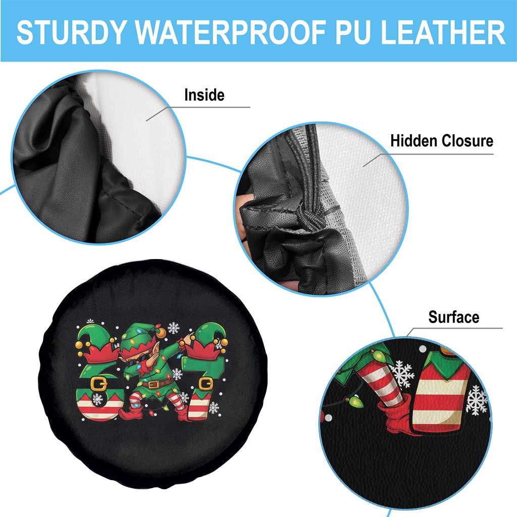 Funny Elf Dab Six Seven Meme Spare Tire Cover Christmas Trending 67 Gift - Wonder Print Shop