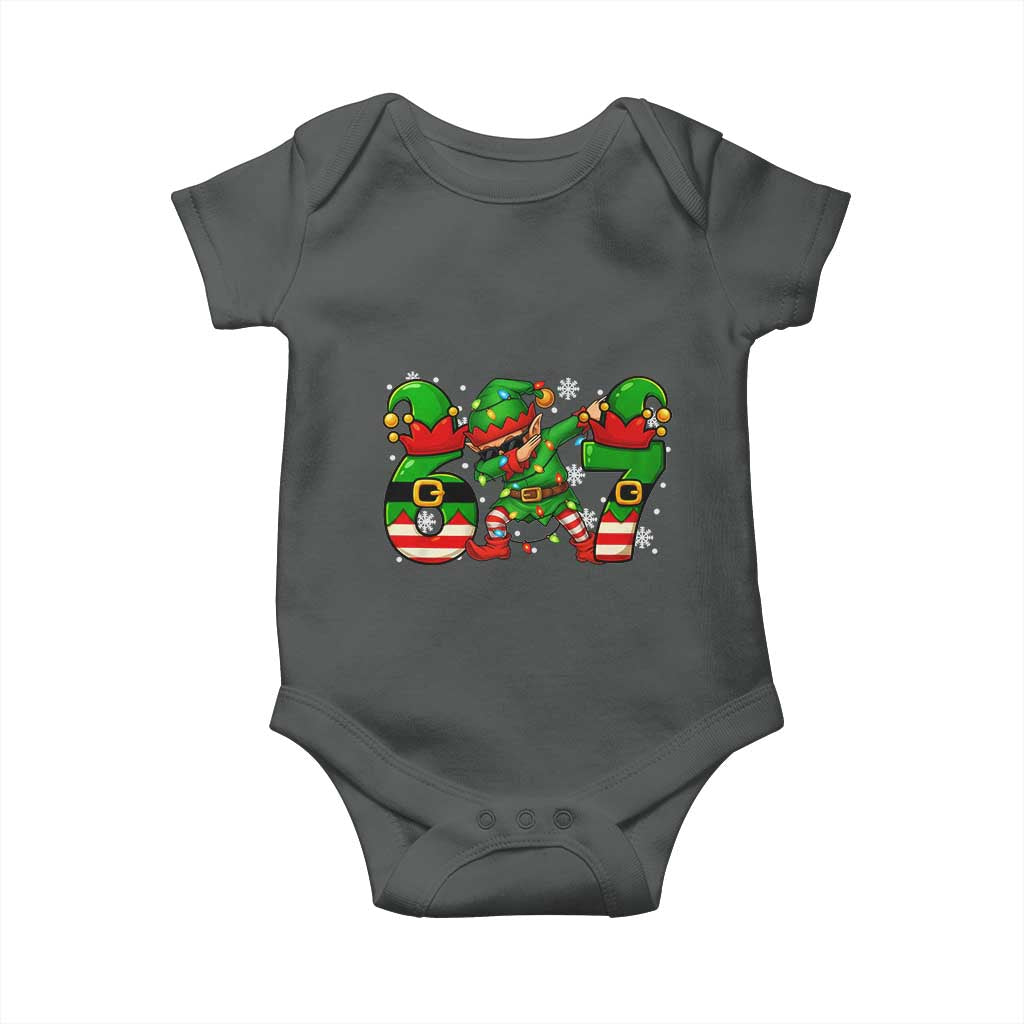 Funny Elf Dab Six Seven Meme Baby Onesie Christmas Trending 67 Gift - Wonder Print Shop