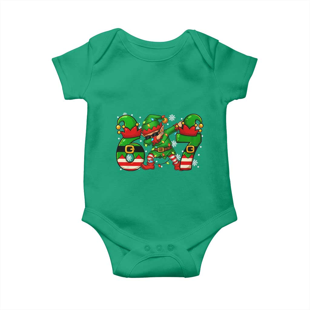 Funny Elf Dab Six Seven Meme Baby Onesie Christmas Trending 67 Gift - Wonder Print Shop