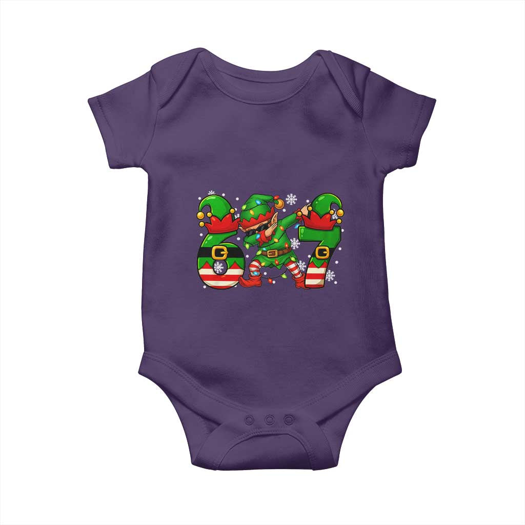 Funny Elf Dab Six Seven Meme Baby Onesie Christmas Trending 67 Gift - Wonder Print Shop