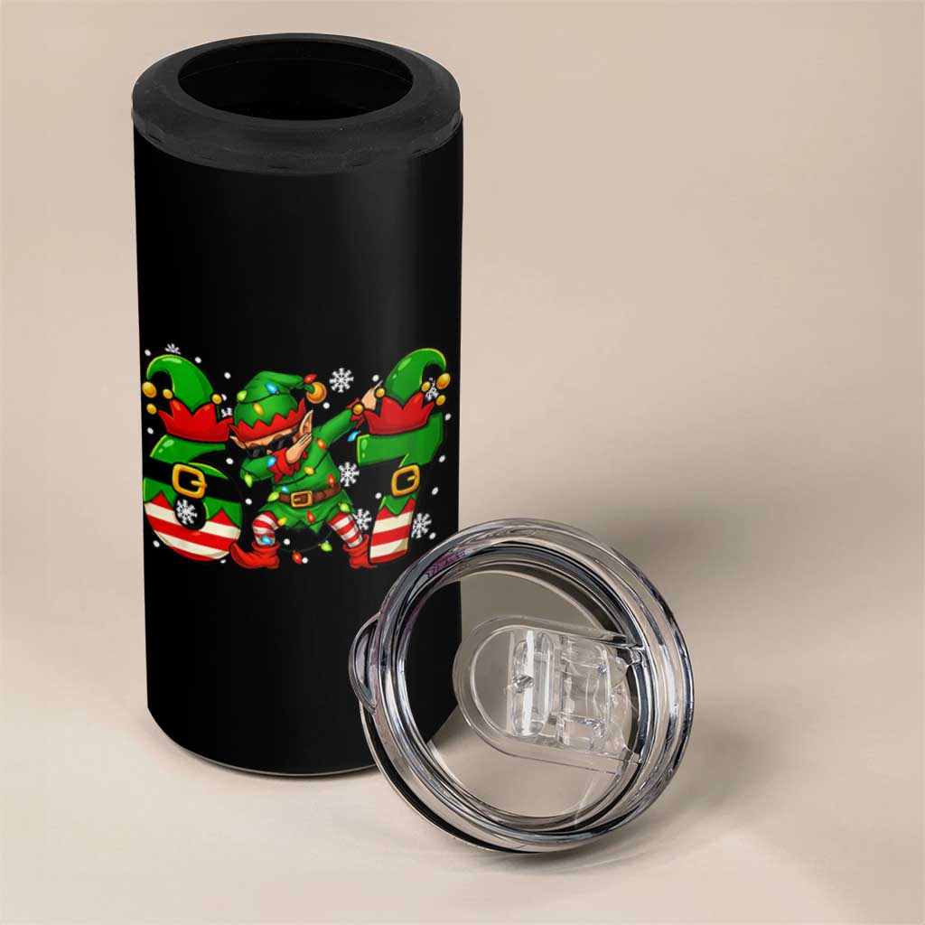 Funny Elf Dab Six Seven Meme 4 in 1 Can Cooler Tumbler Christmas Trending 67 Gift - Wonder Print Shop