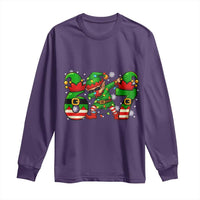 Funny Elf Dab Six Seven Meme Long Sleeve Shirt Christmas Trending 67 Gift - Wonder Print Shop