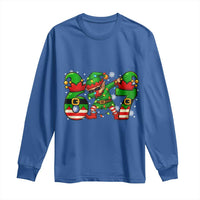 Funny Elf Dab Six Seven Meme Long Sleeve Shirt Christmas Trending 67 Gift - Wonder Print Shop