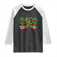 Funny Elf Dab Six Seven Meme Raglan Shirt Christmas Trending 67 Gift - Wonder Print Shop