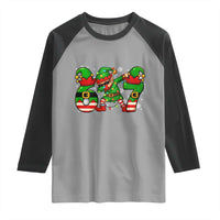 Funny Elf Dab Six Seven Meme Raglan Shirt Christmas Trending 67 Gift - Wonder Print Shop