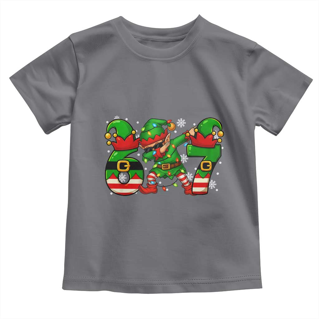 Funny Elf Dab Six Seven Meme Toddler T Shirt Christmas Trending 67 Gift - Wonder Print Shop