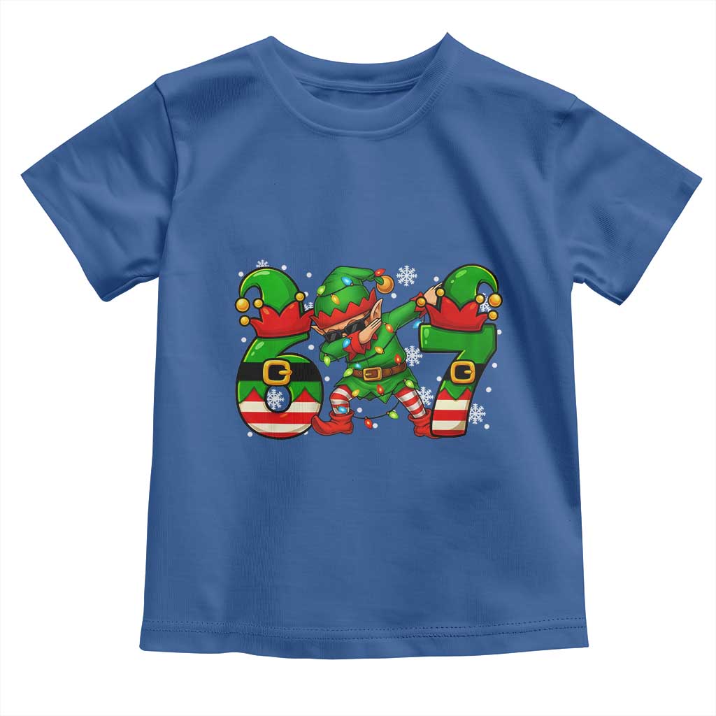 Funny Elf Dab Six Seven Meme Toddler T Shirt Christmas Trending 67 Gift - Wonder Print Shop
