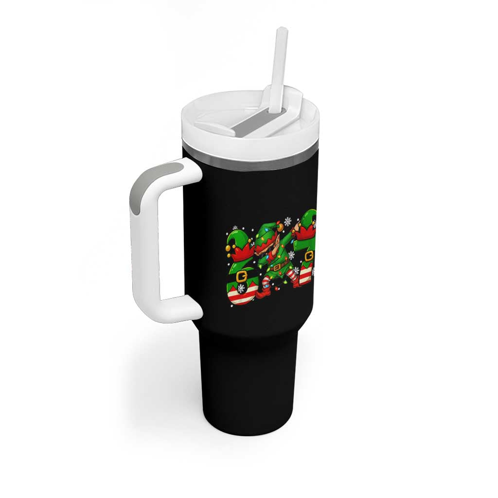 Funny Elf Dab Six Seven Meme Tumbler With Handle Christmas Trending 67 Gift - Wonder Print Shop