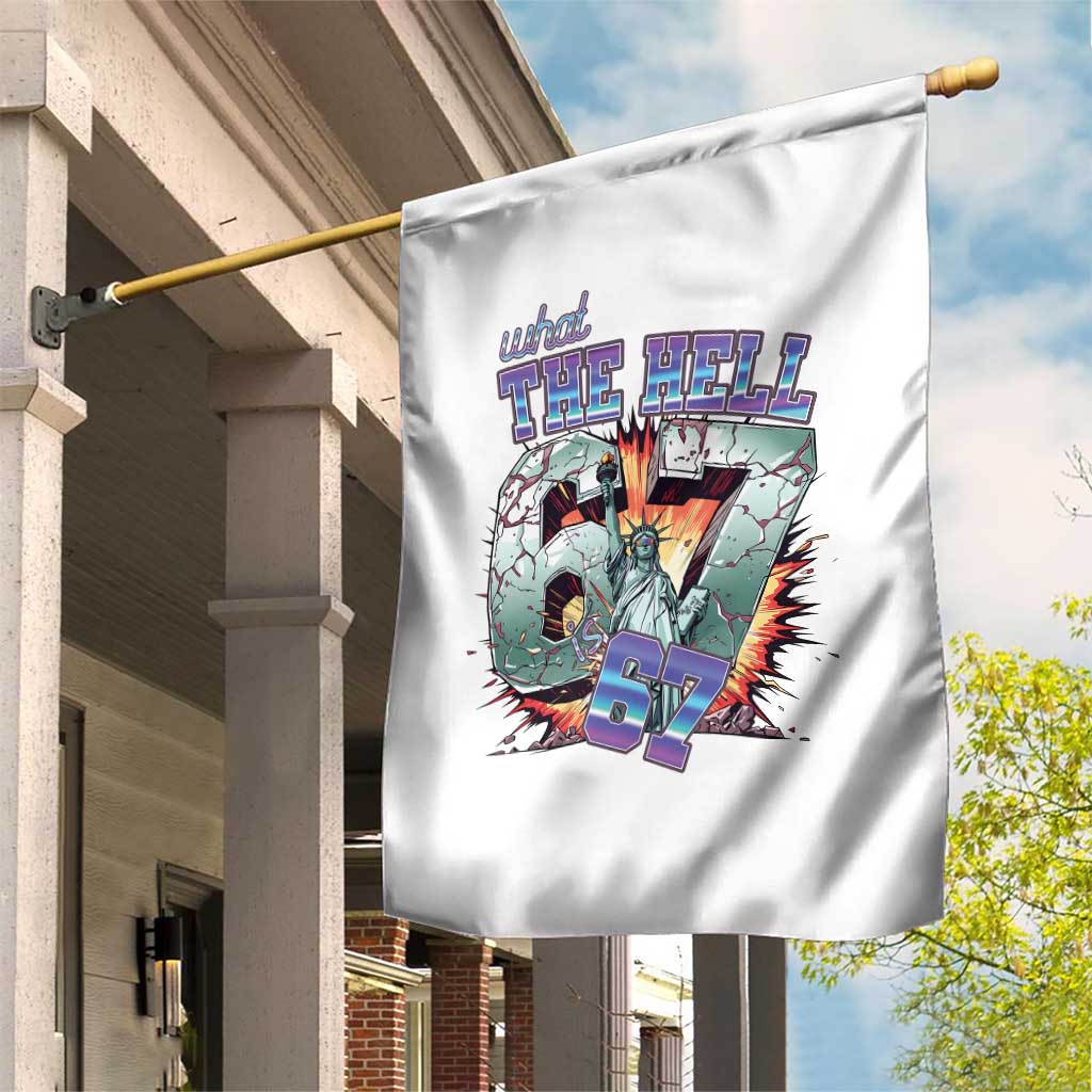 Funny Statue Of Liberty Six Seven Meme Garden Flag What The Hell Is 67 Gift - Wonder Print Shop
