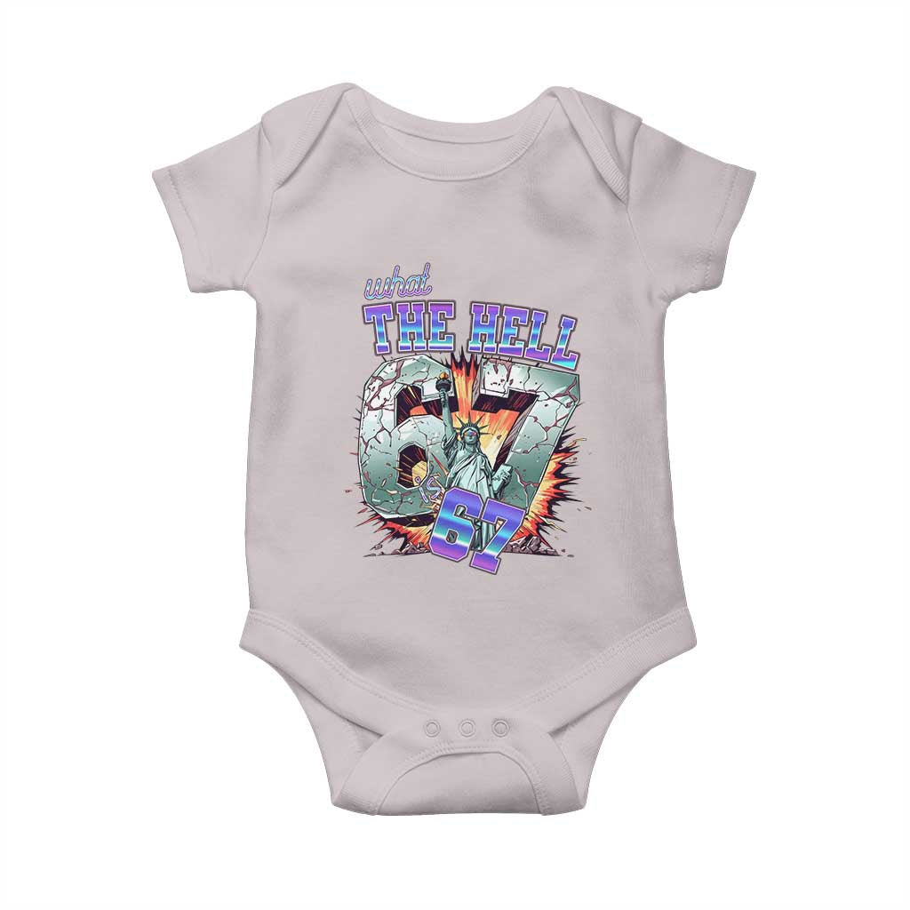 Funny Statue Of Liberty Six Seven Meme Baby Onesie What The Hell Is 67 Gift - Wonder Print Shop