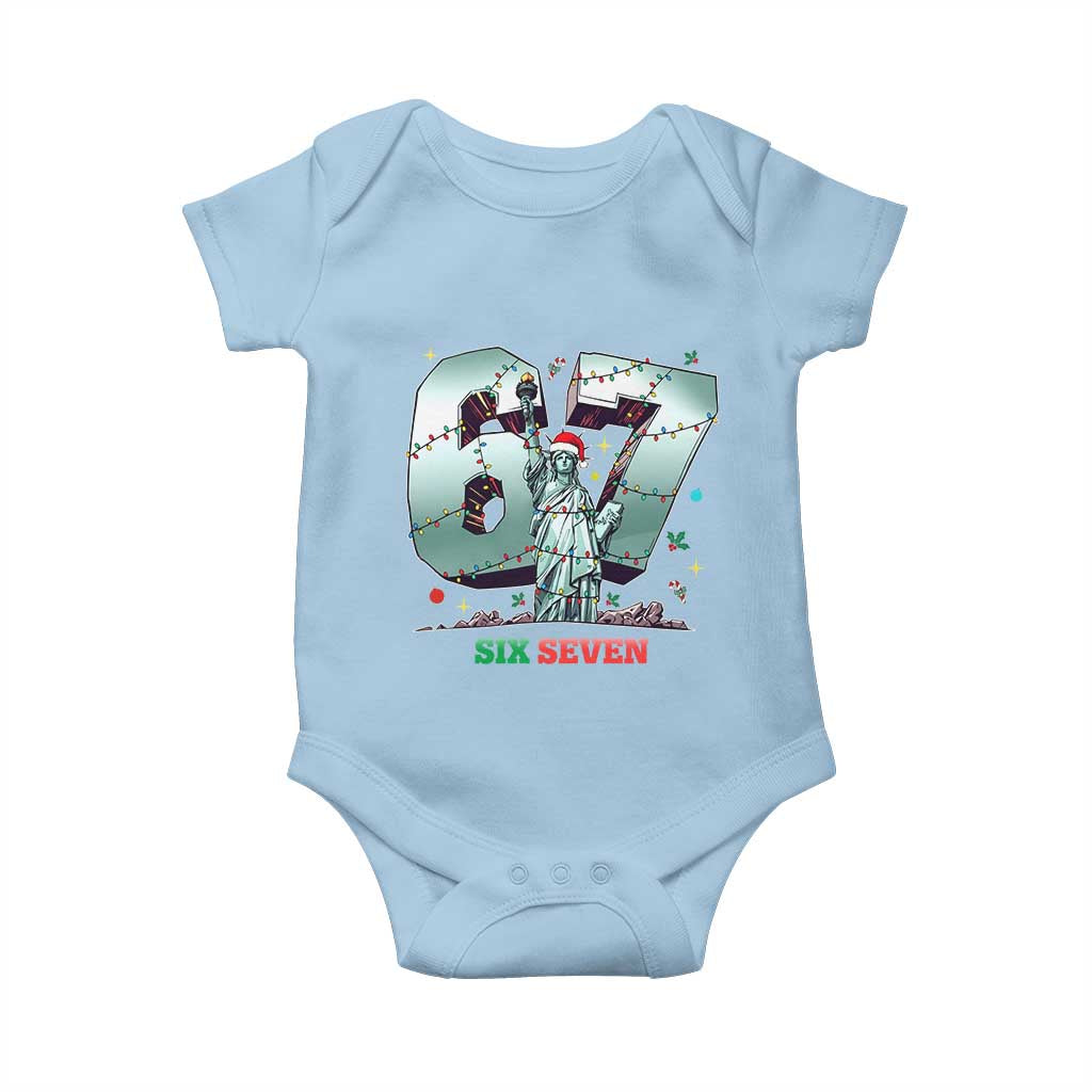 Statue Of Liberty Six Seven Meme Baby Onesie Trendy Gen Z Christmas Gift - Wonder Print Shop