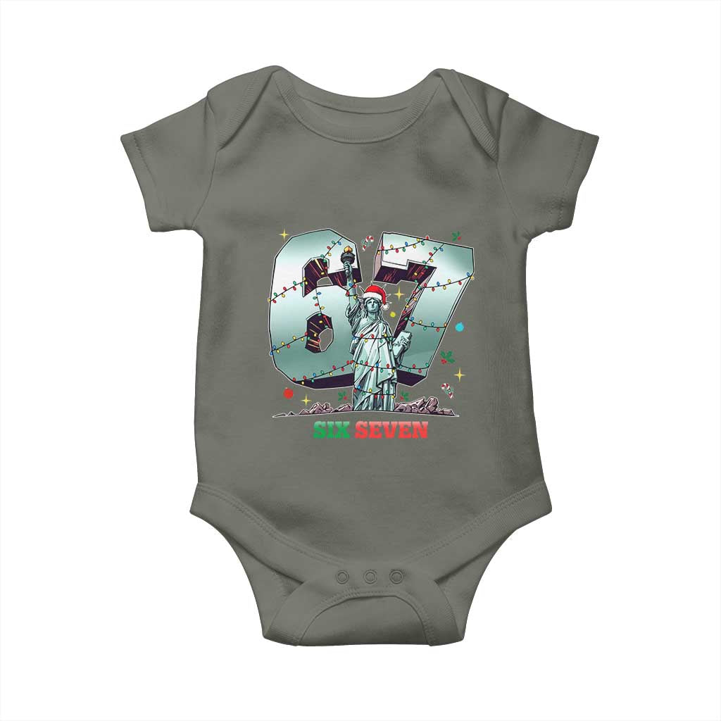 Statue Of Liberty Six Seven Meme Baby Onesie Trendy Gen Z Christmas Gift - Wonder Print Shop