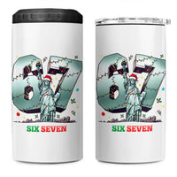 Statue Of Liberty Six Seven Meme 4 in 1 Can Cooler Tumbler Trendy Gen Z Christmas Gift - Wonder Print Shop