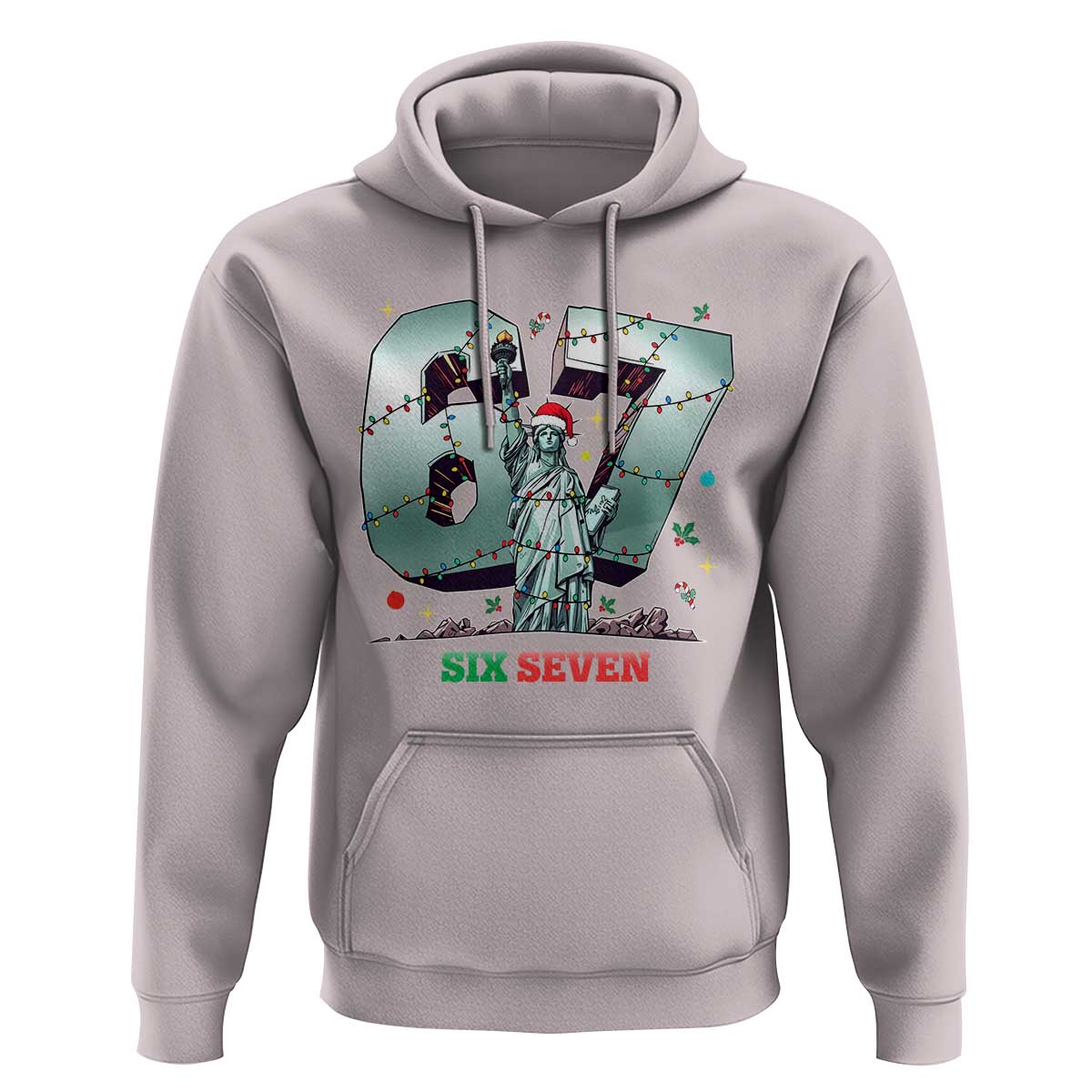 Statue Of Liberty Six Seven Meme Hoodie Trendy Gen Z Christmas Gift - Wonder Print Shop