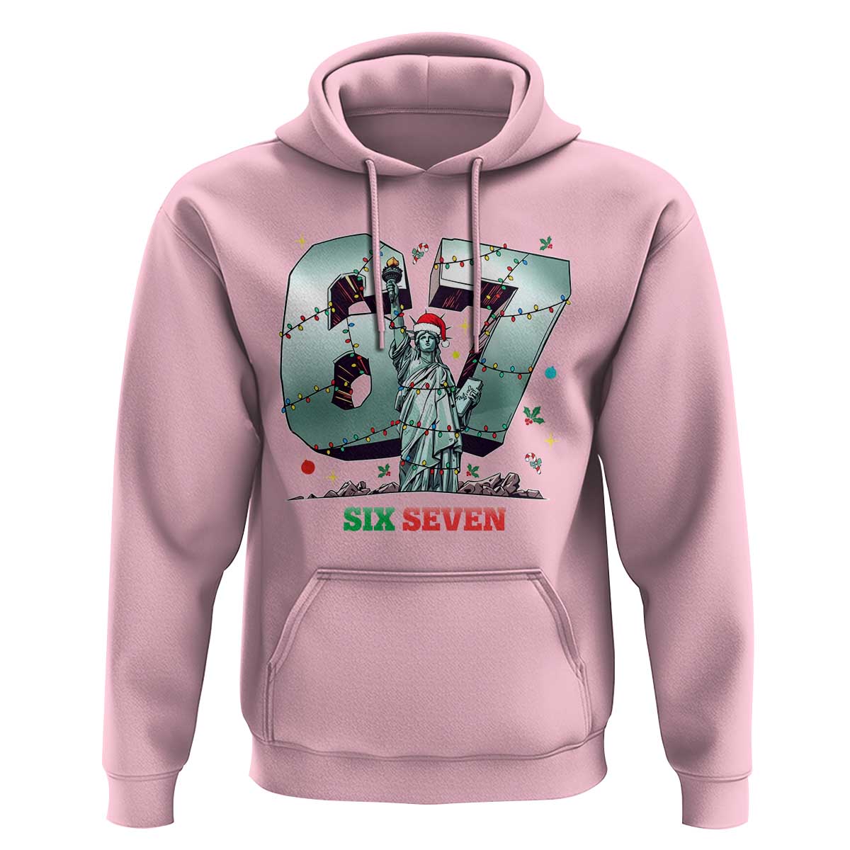 Statue Of Liberty Six Seven Meme Hoodie Trendy Gen Z Christmas Gift - Wonder Print Shop