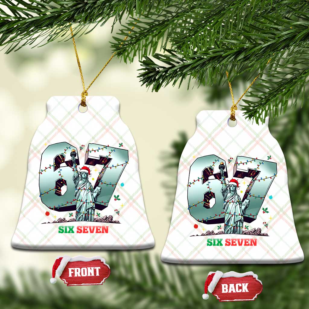 Statue Of Liberty Six Seven Meme Ceramic Ornament Trendy Gen Z Christmas Gift - Wonder Print Shop