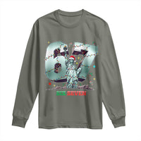 Statue Of Liberty Six Seven Meme Long Sleeve Shirt Trendy Gen Z Christmas Gift - Wonder Print Shop
