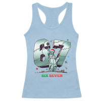 Statue Of Liberty Six Seven Meme Racerback Tank Top Trendy Gen Z Christmas Gift - Wonder Print Shop