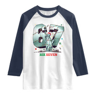 Statue Of Liberty Six Seven Meme Raglan Shirt Trendy Gen Z Christmas Gift - Wonder Print Shop