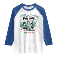 Statue Of Liberty Six Seven Meme Raglan Shirt Trendy Gen Z Christmas Gift - Wonder Print Shop