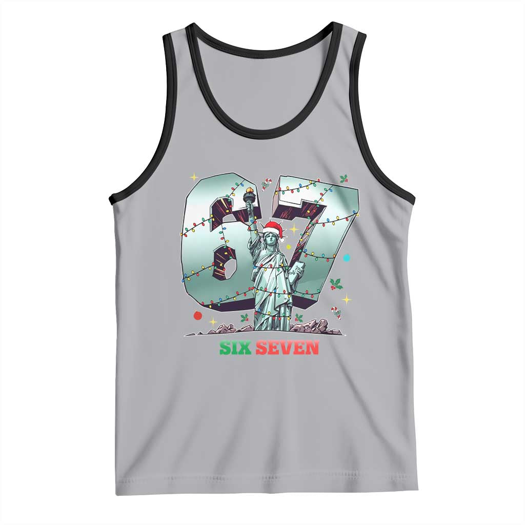 Statue Of Liberty Six Seven Meme Tank Top Trendy Gen Z Christmas Gift - Wonder Print Shop