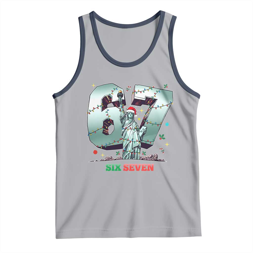Statue Of Liberty Six Seven Meme Tank Top Trendy Gen Z Christmas Gift - Wonder Print Shop