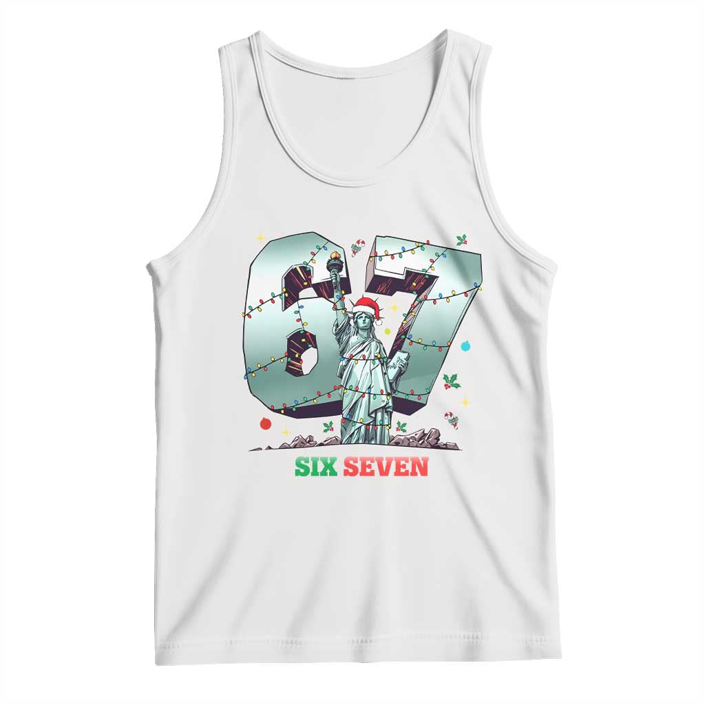 Statue Of Liberty Six Seven Meme Tank Top Trendy Gen Z Christmas Gift - Wonder Print Shop