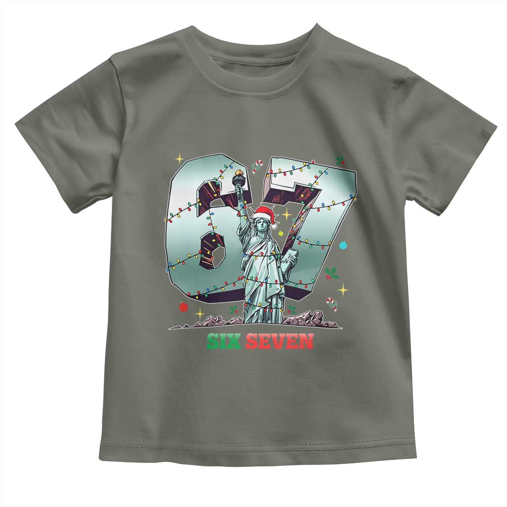 Statue Of Liberty Six Seven Meme Toddler T Shirt Trendy Gen Z Christmas Gift - Wonder Print Shop