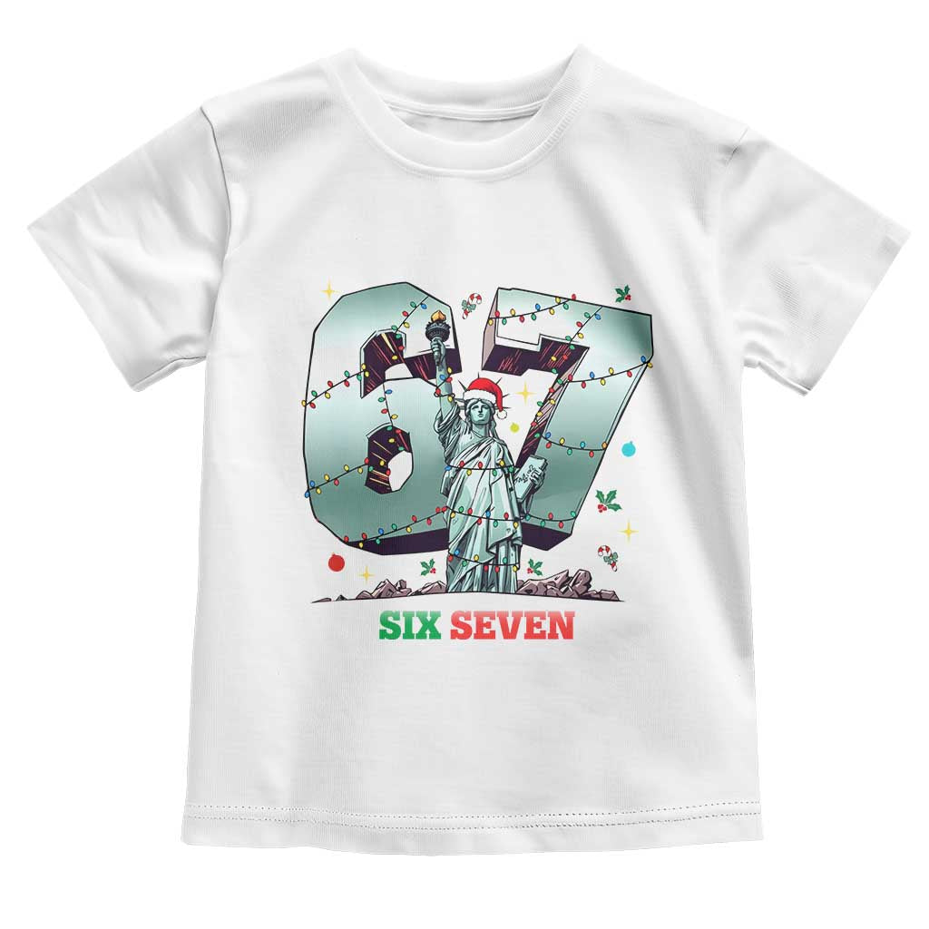 Statue Of Liberty Six Seven Meme Toddler T Shirt Trendy Gen Z Christmas Gift - Wonder Print Shop