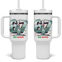 Statue Of Liberty Six Seven Meme Tumbler With Handle Trendy Gen Z Christmas Gift - Wonder Print Shop