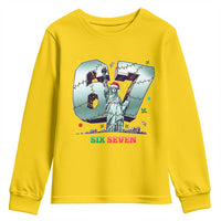 Statue Of Liberty Six Seven Meme Youth Sweatshirt Trendy Gen Z Christmas Gift - Wonder Print Shop