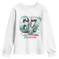 Statue Of Liberty Six Seven Meme Youth Sweatshirt Trendy Gen Z Christmas Gift - Wonder Print Shop