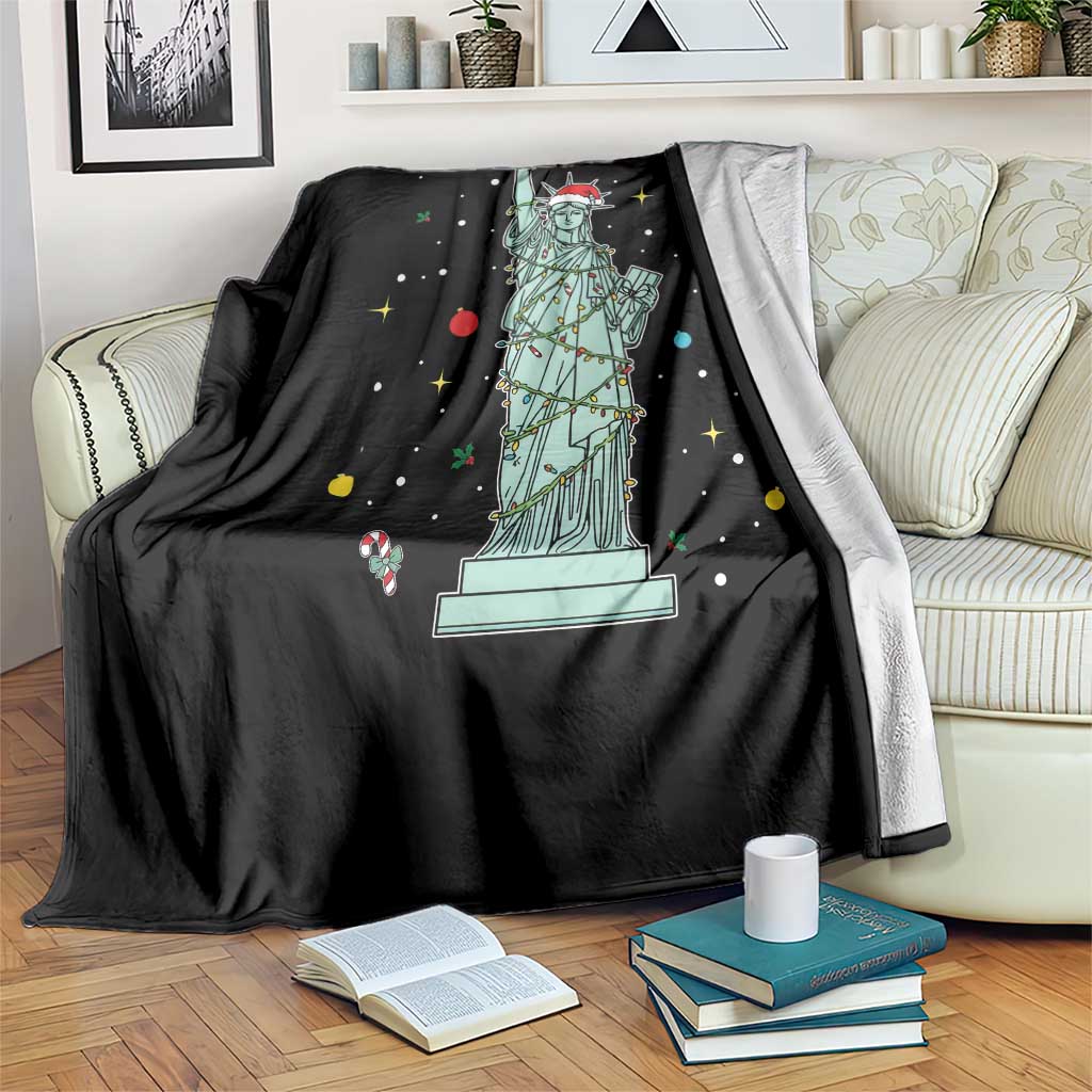 Statue Of Liberty Six Seven Meme Throw Blanket Gen Alpha 67 Trend Christmas Gift - Wonder Print Shop