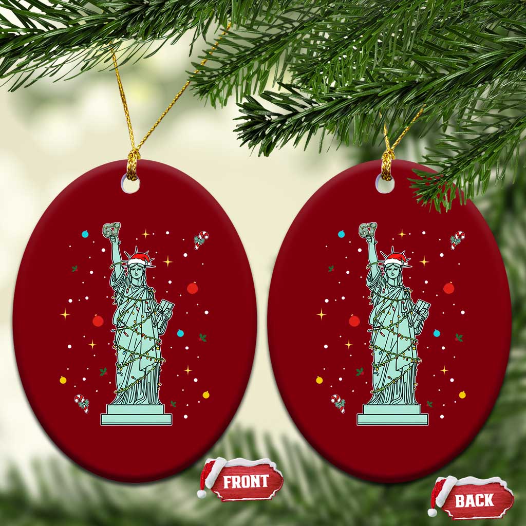 Statue Of Liberty Six Seven Meme Ceramic Ornament Gen Alpha 67 Trend Christmas Gift - Wonder Print Shop