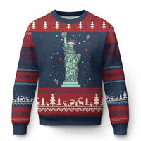 Statue Of Liberty Six Seven Meme Ugly Christmas Sweater Gen Alpha 67 Trend Xmas Gift - Wonder Print Shop