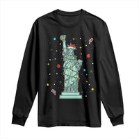 Statue Of Liberty Six Seven Meme Long Sleeve Shirt Gen Alpha 67 Trend Christmas Gift - Wonder Print Shop