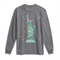 Statue Of Liberty Six Seven Meme Long Sleeve Shirt Gen Alpha 67 Trend Christmas Gift - Wonder Print Shop