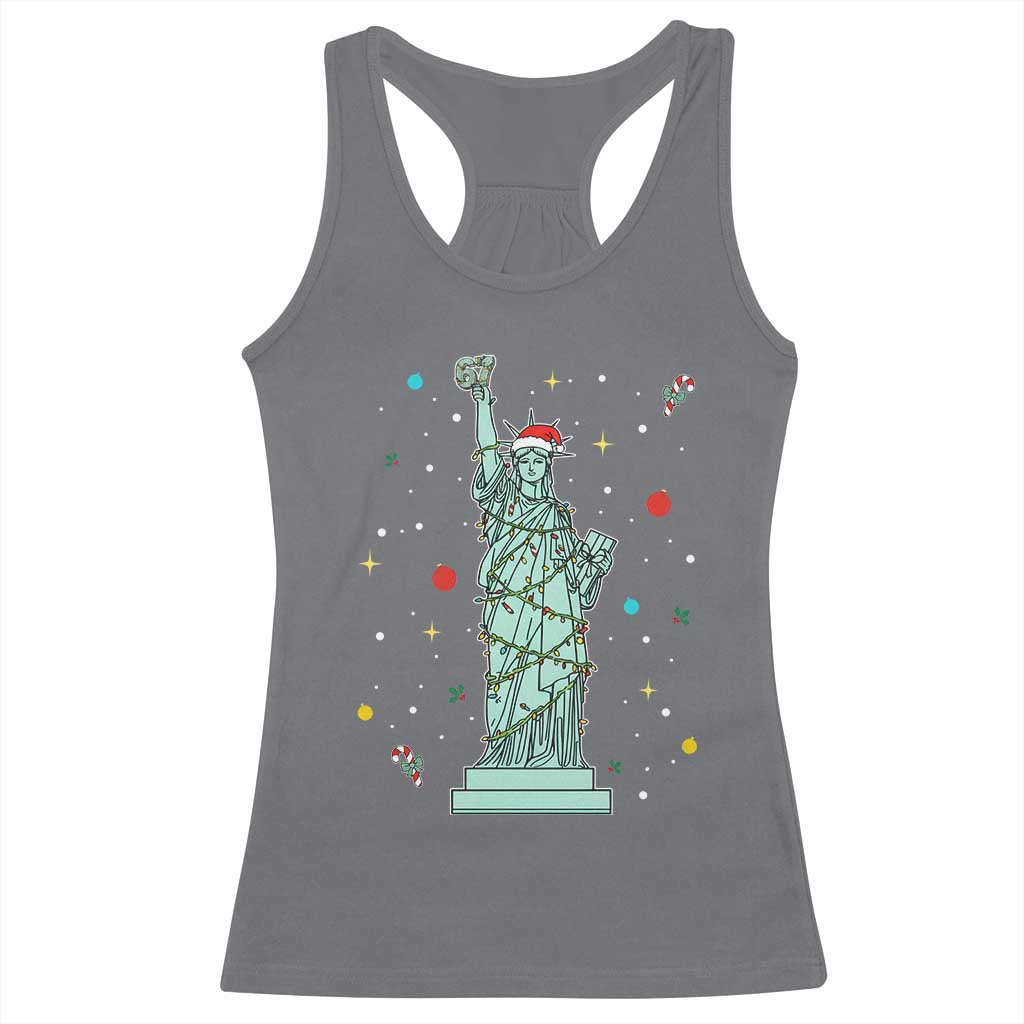Statue Of Liberty Six Seven Meme Racerback Tank Top Gen Alpha 67 Trend Christmas Gift - Wonder Print Shop