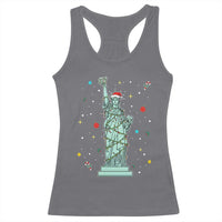 Statue Of Liberty Six Seven Meme Racerback Tank Top Gen Alpha 67 Trend Christmas Gift - Wonder Print Shop