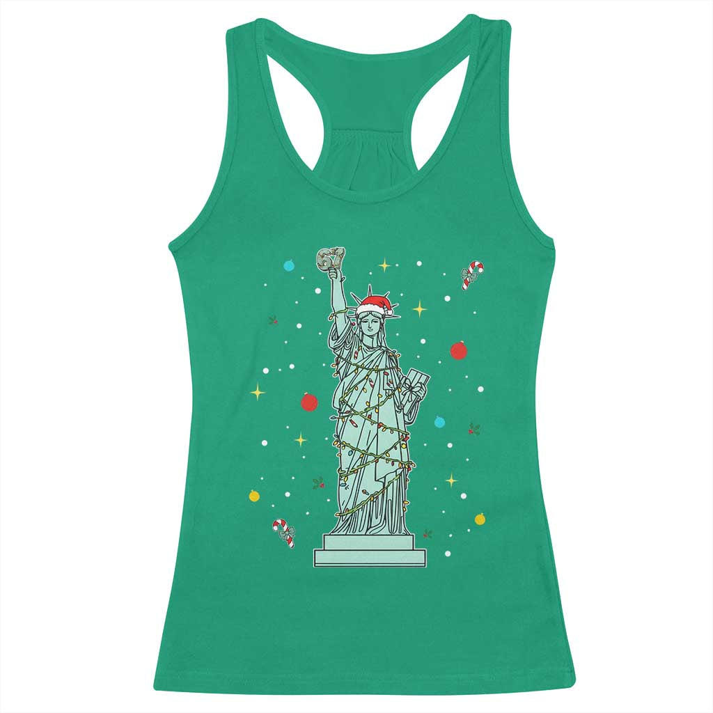 Statue Of Liberty Six Seven Meme Racerback Tank Top Gen Alpha 67 Trend Christmas Gift - Wonder Print Shop