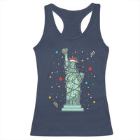 Statue Of Liberty Six Seven Meme Racerback Tank Top Gen Alpha 67 Trend Christmas Gift - Wonder Print Shop