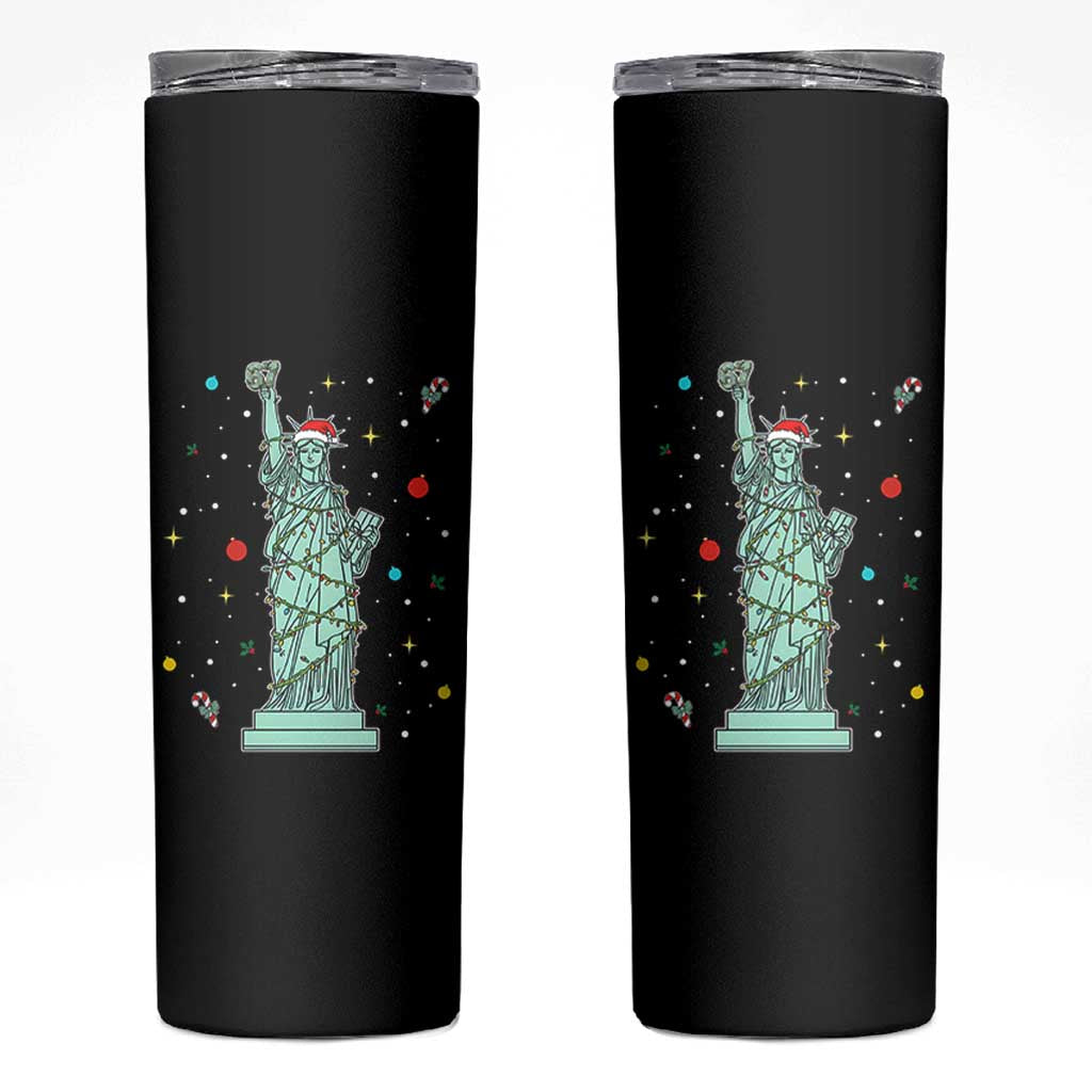 Statue Of Liberty Six Seven Meme Skinny Tumbler Gen Alpha 67 Trend Christmas Gift - Wonder Print Shop