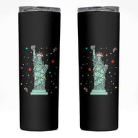 Statue Of Liberty Six Seven Meme Skinny Tumbler Gen Alpha 67 Trend Christmas Gift - Wonder Print Shop