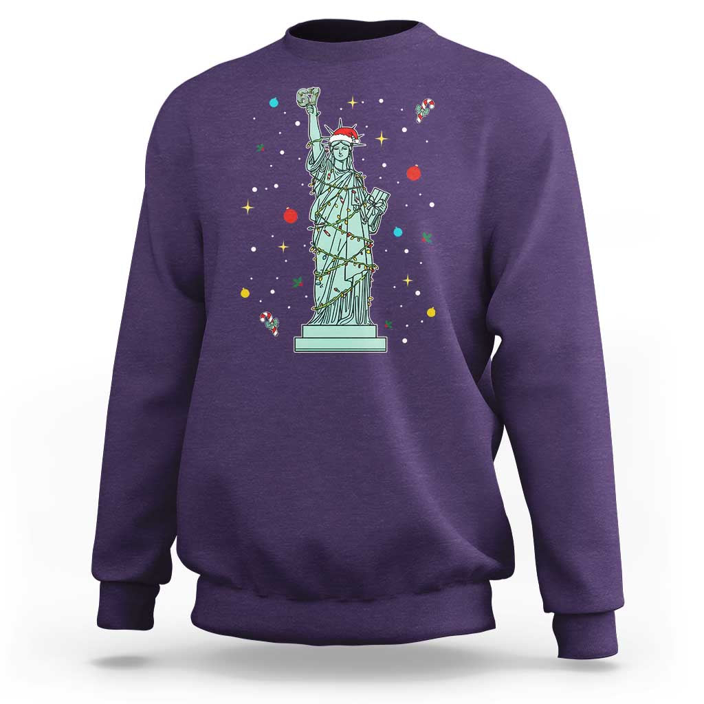 Statue Of Liberty Six Seven Meme Sweatshirt Gen Alpha 67 Trend Christmas Gift - Wonder Print Shop