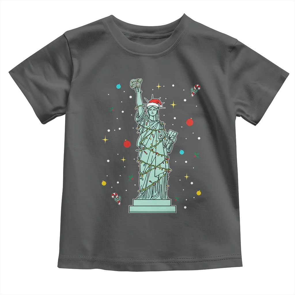 Statue Of Liberty Six Seven Meme Toddler T Shirt Gen Alpha 67 Trend Christmas Gift - Wonder Print Shop