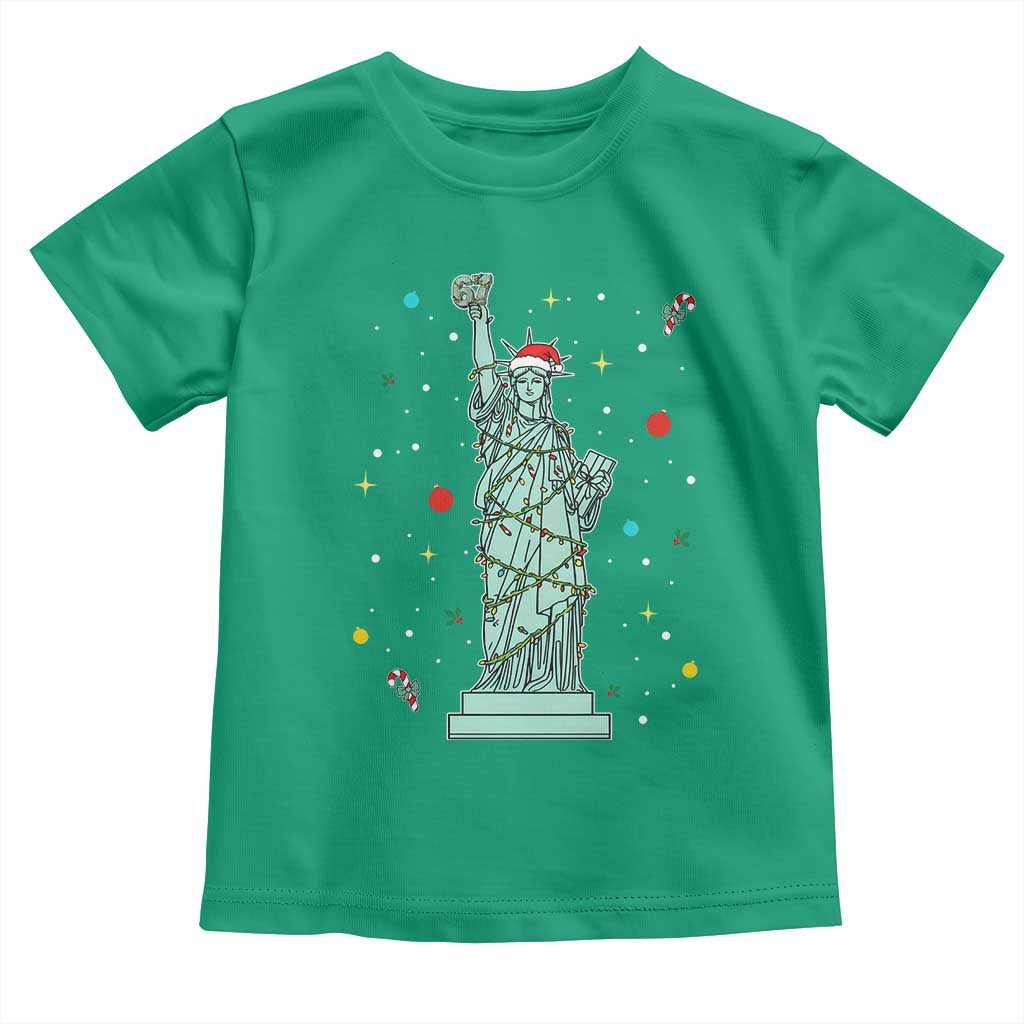 Statue Of Liberty Six Seven Meme Toddler T Shirt Gen Alpha 67 Trend Christmas Gift - Wonder Print Shop