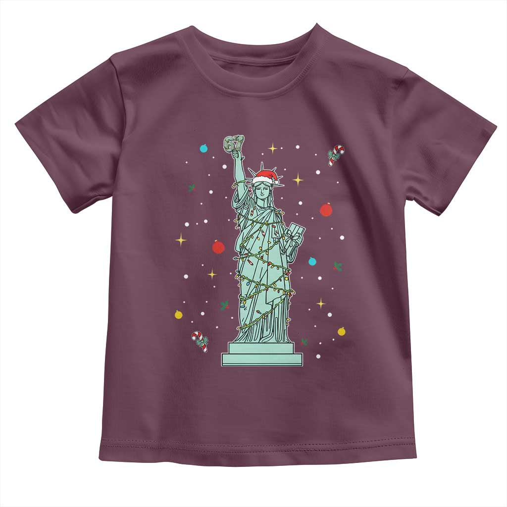 Statue Of Liberty Six Seven Meme Toddler T Shirt Gen Alpha 67 Trend Christmas Gift - Wonder Print Shop